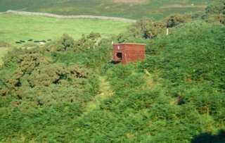 Clay pigeon shooting trap amid the beautiful scenery